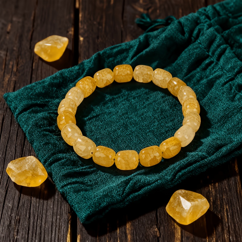 Irregular Citrine Beaded Bracelet, Strength & Courage